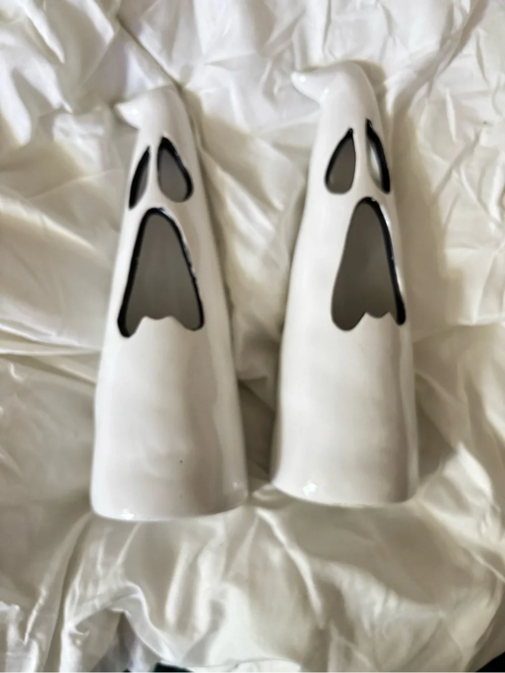 Halloween Ghost candle holders.  2 count